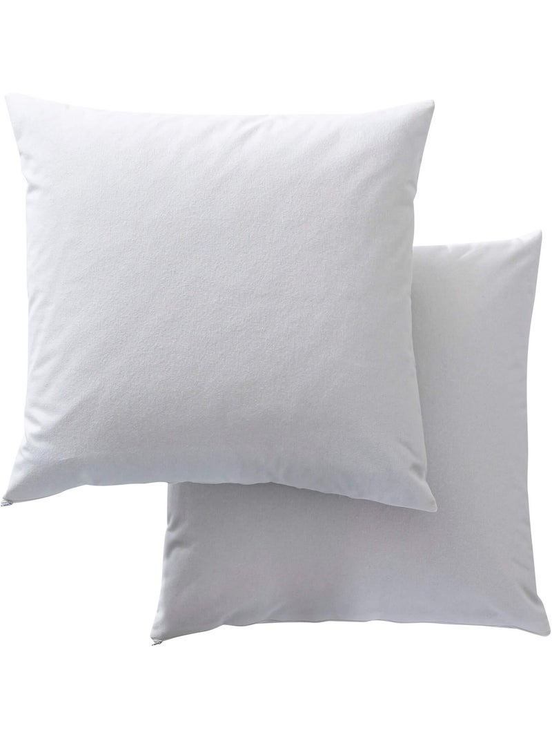Lot de 2 protège oreillers coton bio molleton - Someo Blanc - Kiabi