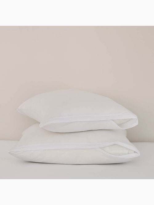 Lot de 2 protège oreillers Tencel Mesh - DUNLOPILLO - Kiabi Lot de 2 protège oreillers Tencel Mesh - DUNLOPILLO - Kiabi
