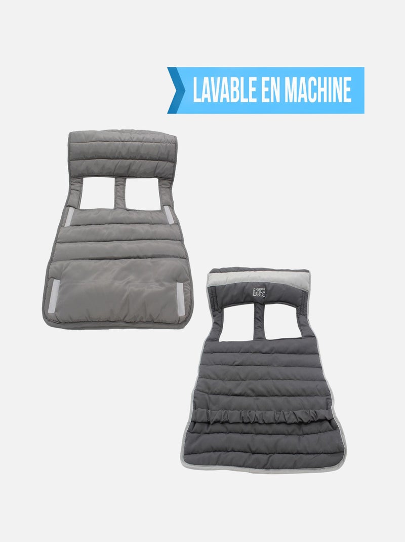 Lot de 2 protèges chariots pour enfant - Monsieur Bébé Gris - Kiabi