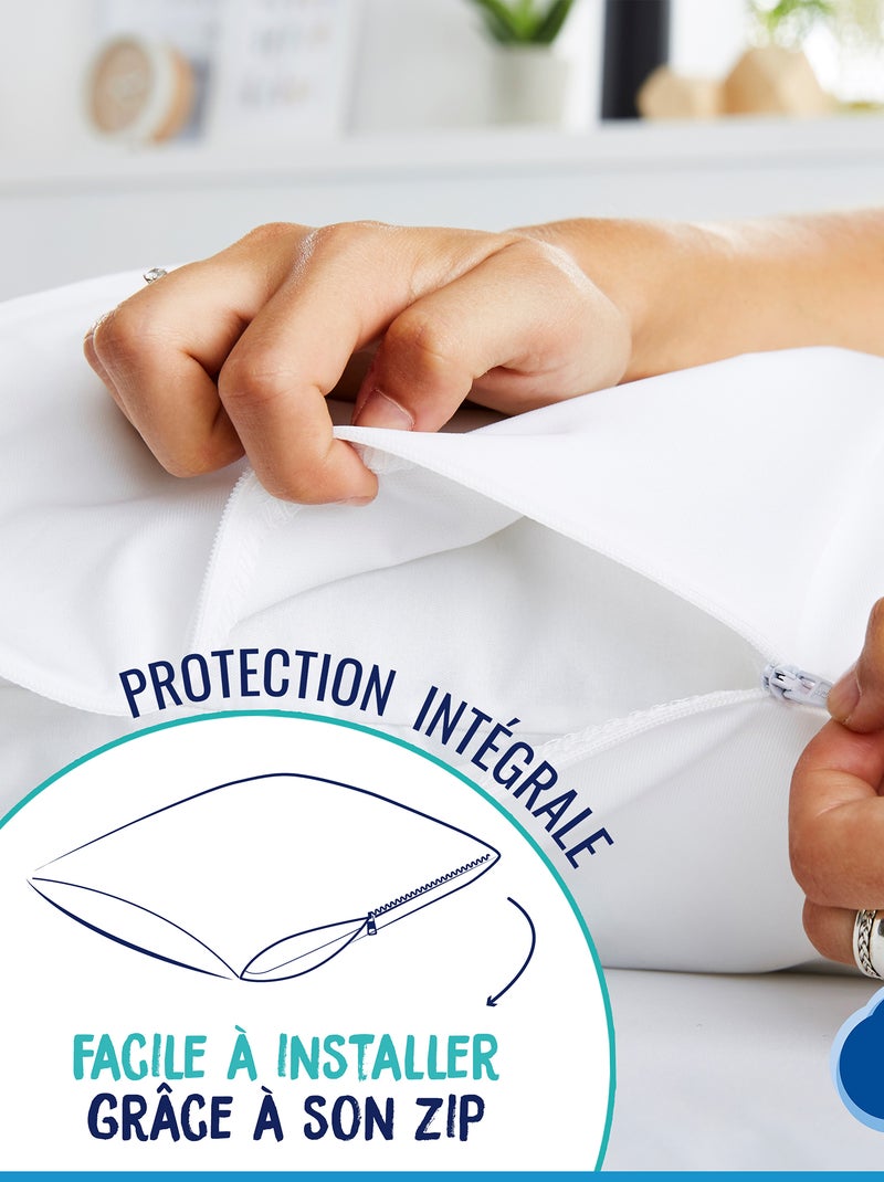 Lot de 2 protèges oreillers imperméables Blanc - Kiabi