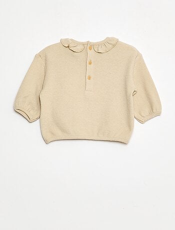 Lot de 2 pulls en maille avec col fantaisie