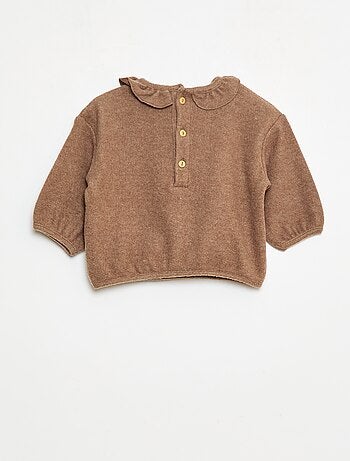 Lot de 2 pulls en maille avec col fantaisie