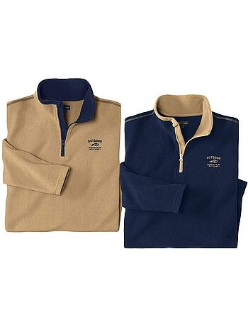 Lot de 2 pulls micropolaire outdoor - atlas for men