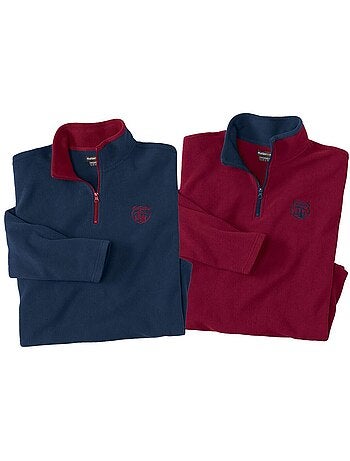 Lot de 2 Pulls Micropolaire Outdoor - ATLAS FOR MEN