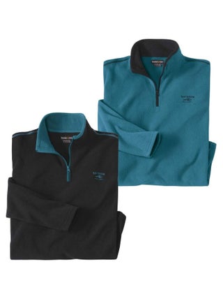 Lot de 2 Pulls Micropolaire Outdoor  - ATLAS FOR MEN