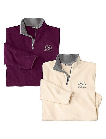 Lot de 2 Pulls Micropolaires Sport Mountain - ATLAS FOR MEN