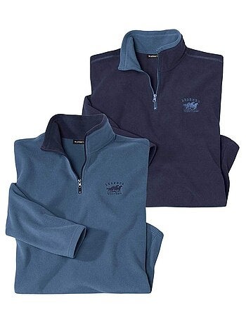 Lot de 2 Pulls Micropolaire Outdoor - ATLAS FOR MEN