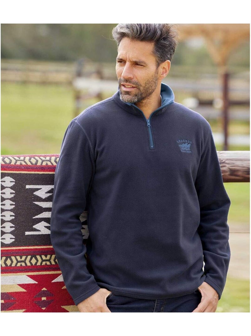 Lot de 2 Pulls Micropolaires West Légend  - ATLAS FOR MEN Bleu Bleu - Kiabi