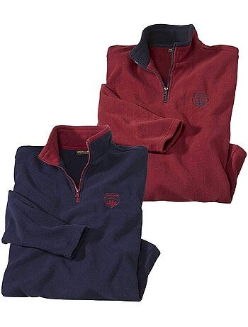 Lot de 2 pulls micropolaires west légend - atlas for men