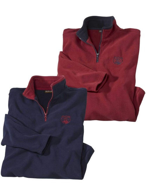Lot de 2 pulls polaire mountain passion  - atlas for men - Kiabi