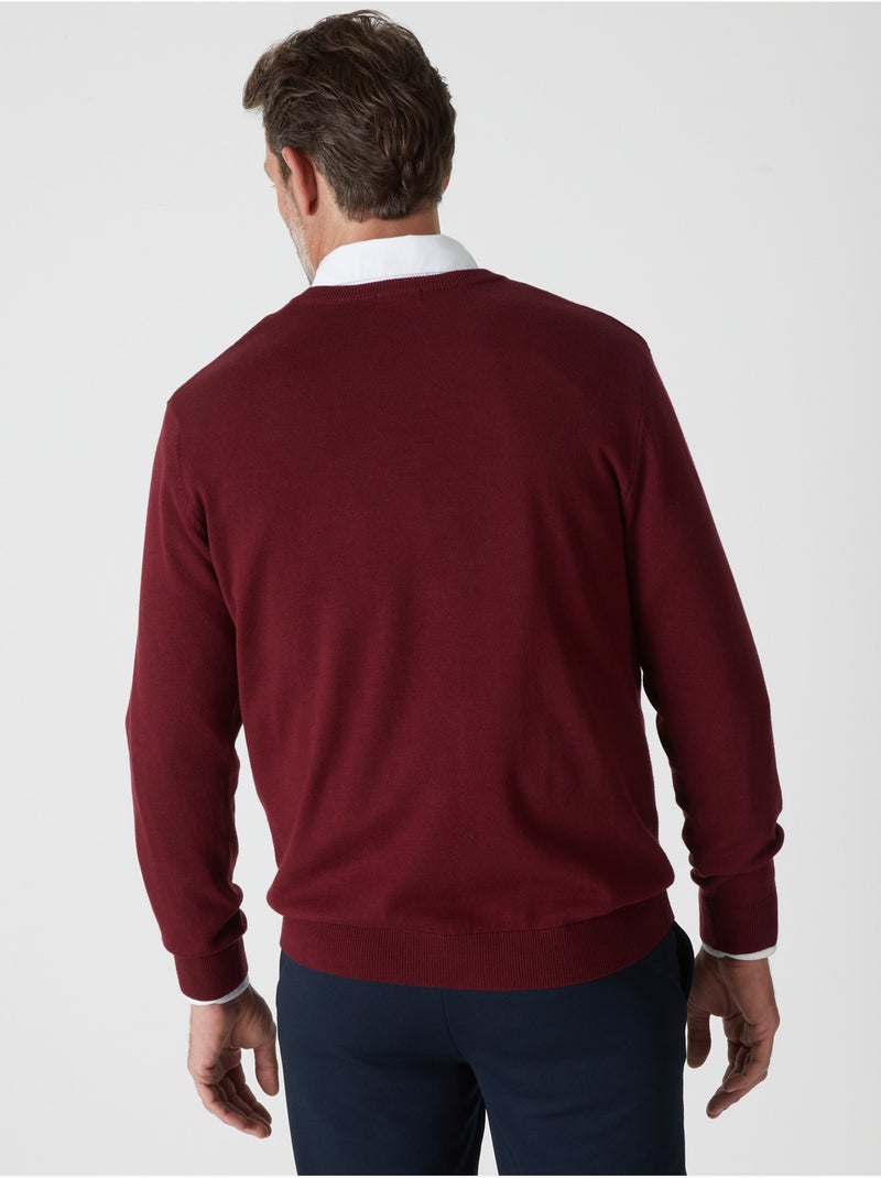 Lot de 2 pulls V - DAXON Bleu Bordeaux - Kiabi