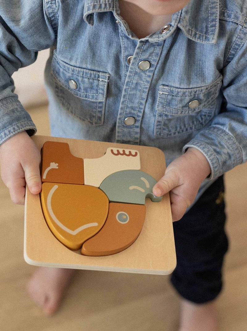 Lot De 2 Puzzles En Bois Multicolore - Kiabi