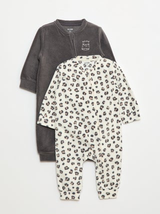 Lot de 2 pyjama dors-bien en polaire - 2 pièces