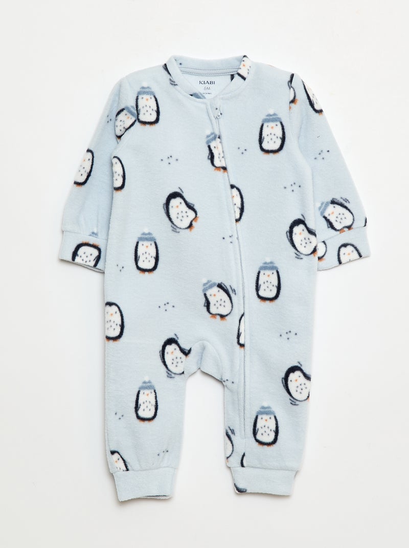 Lot de 2 pyjama dors-bien en polaire - 2 pièces Bleu - Kiabi