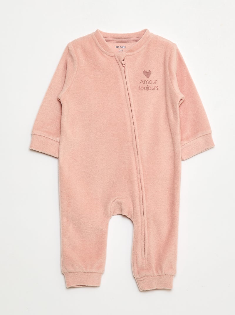 Lot de 2 pyjama dors-bien en polaire - 2 pièces Rose - Kiabi
