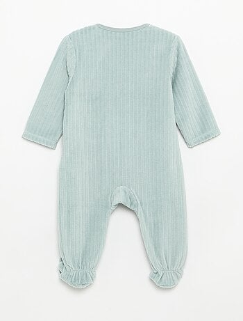 Lot de 2 pyjama en velours avec pieds