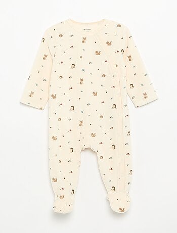 Lot de 2 pyjama en velours avec pieds
