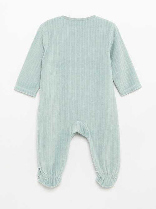 Lot de 2 pyjama en velours avec pieds - Kiabi Lot de 2 pyjama en velours avec pieds - Kiabi