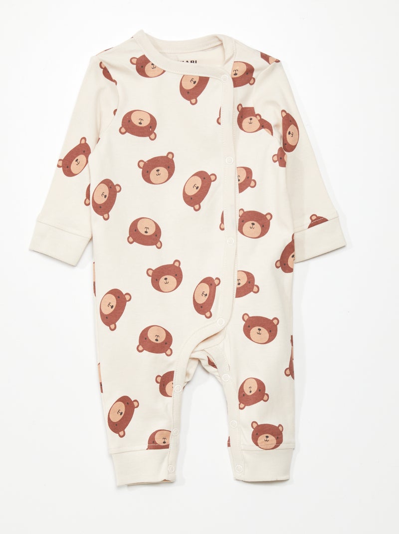 Lot de 2 pyjamas - collection facile à enfiler Beige/corail - Kiabi