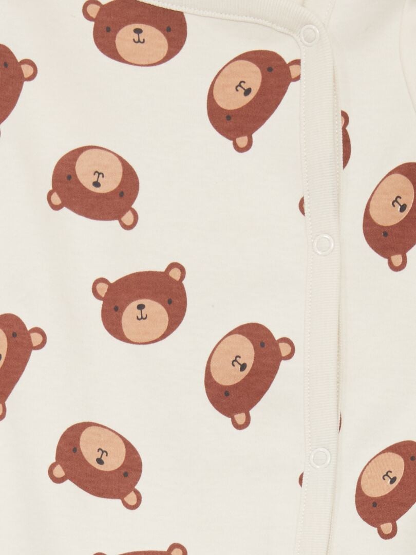 Lot de 2 pyjamas - Facile à enfiler Beige/corail - Kiabi