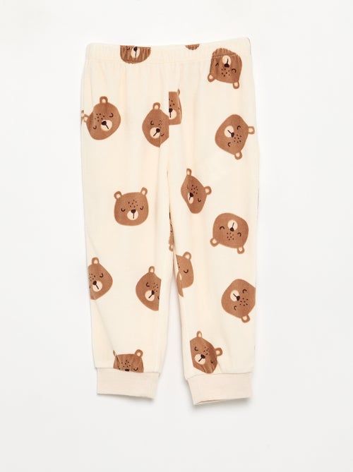 Lot de 2 pyjamas 2 pièces en polaire imprimé - Kiabi