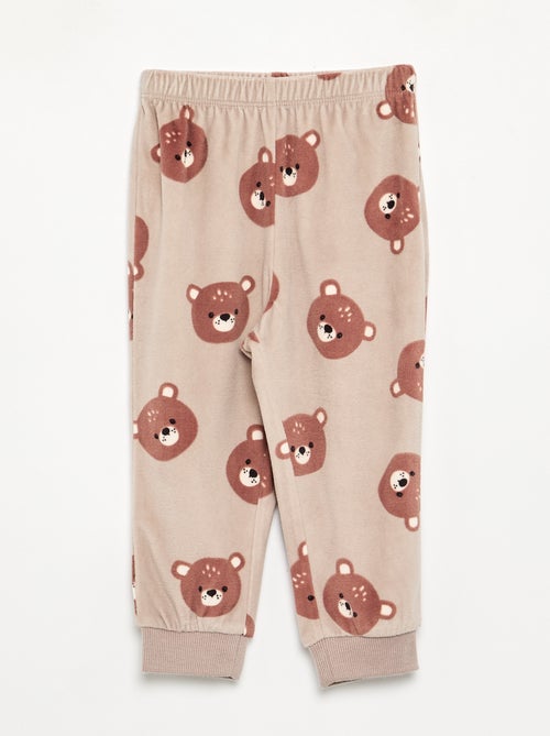 Lot de 2 pyjamas 2 pièces en polaire imprimé - Kiabi
