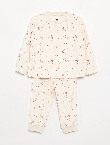 Lot de 2 pyjamas 2 pièces en polaire imprimé