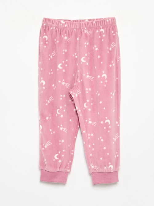 Lot de 2 pyjamas 2 pièces en polaire imprimé - Kiabi