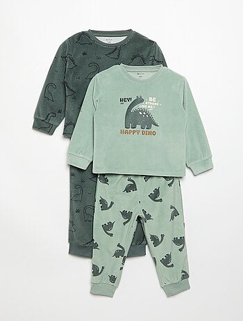 Lot de 2 pyjamas 2 pièces en polaire imprimé