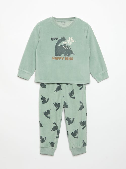 Lot de 2 pyjamas 2 pièces en polaire imprimé - Kiabi