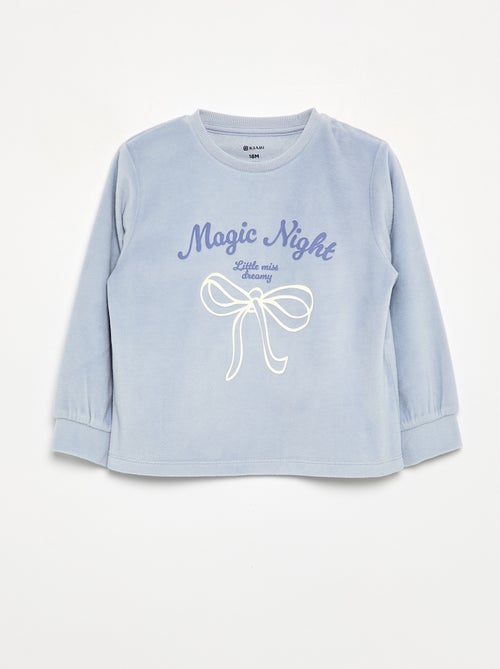 Lot de 2 pyjamas 2 pièces en polaire imprimé - Kiabi Lot de 2 pyjamas 2 pièces en polaire imprimé - Kiabi