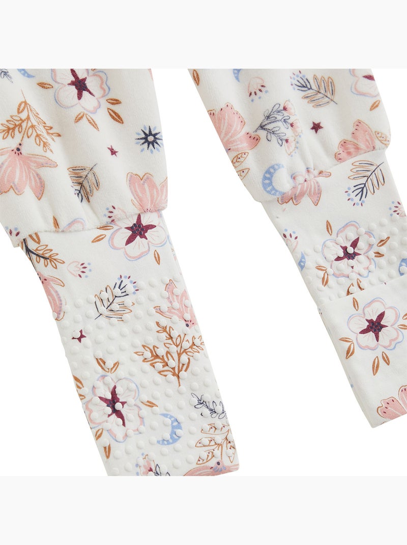 Lot de 2 pyjamas bébé 2 pièces en velours à pieds retroussables cléo Rose - Kiabi
