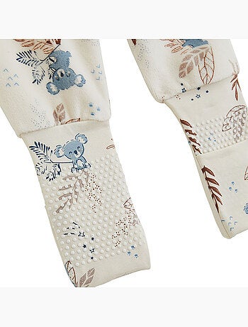 Lot de 2 pyjamas bébé 2 pièces en velours à pieds retroussables mathéo