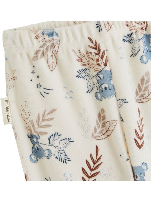 Lot de 2 pyjamas bébé 2 pièces en velours à pieds retroussables mathéo - Kiabi Lot de 2 pyjamas bébé 2 pièces en velours à pieds retroussables mathéo - Kiabi