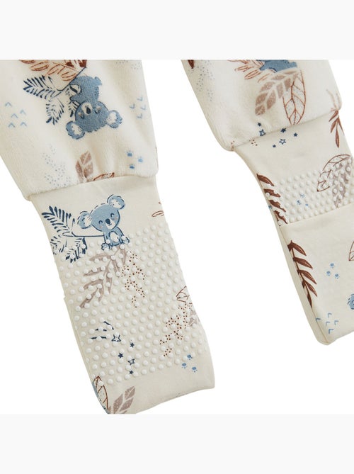 Lot de 2 pyjamas bébé 2 pièces en velours à pieds retroussables mathéo - Kiabi Lot de 2 pyjamas bébé 2 pièces en velours à pieds retroussables mathéo - Kiabi