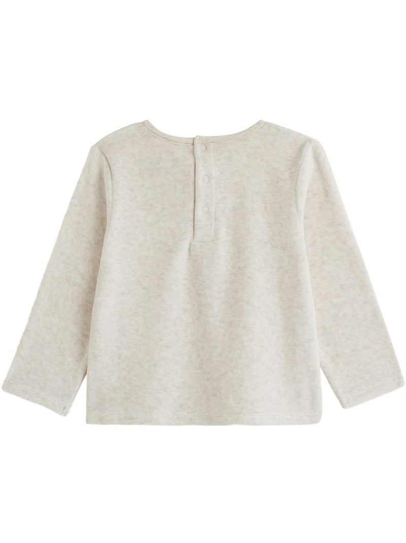 Lot de 2 pyjamas bébé 2 pièces en velours pistache Beige - Kiabi