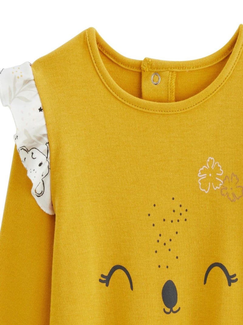 Lot de 2 pyjamas bébé Adele Jaune - Kiabi