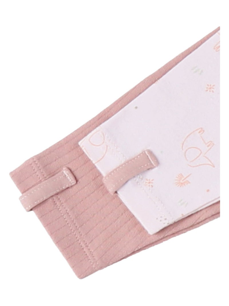 Lot de 2 pyjamas bébé en coton Noukie's Rose - Kiabi