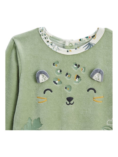 Lot de 2 pyjamas bébé en velours Boavista - Kiabi