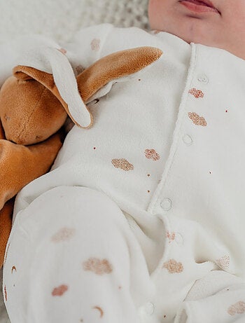 Lot de 2 pyjamas bébé en velours brodé mouton Noukie's