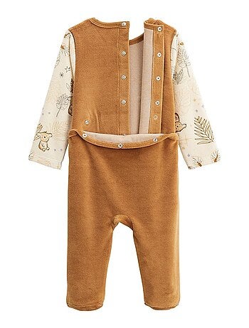 Lot de 2 pyjamas bébé en velours Constellation