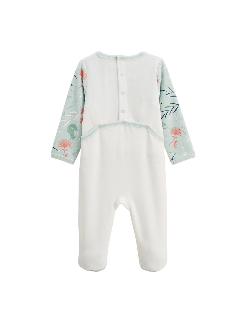 Lot de 2 pyjamas bébé en velours Dina Bleu - Kiabi