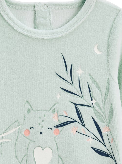 Lot de 2 pyjamas bébé en velours Dina - Kiabi