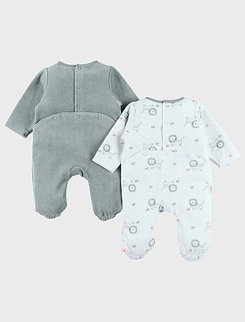 Lot de 2 pyjamas bébé en velours doux Noukie's