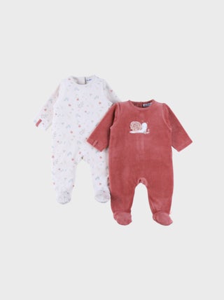 Lot de 2 pyjamas bébé en velours doux Noukie's