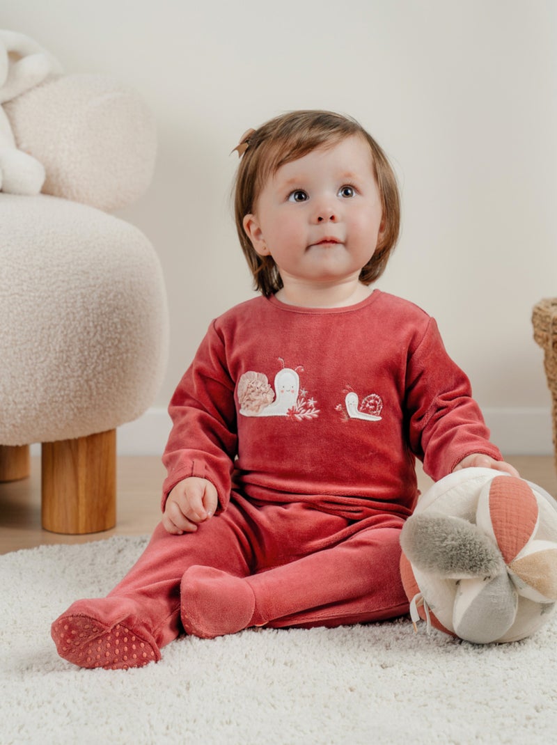 Lot de 2 pyjamas bébé en velours doux Noukie's Blanc - Kiabi