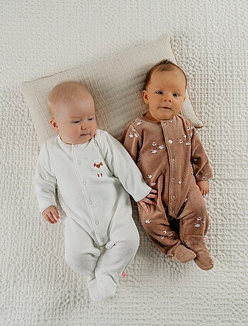 Lot de 2 pyjamas bébé en velours doux Noukie's