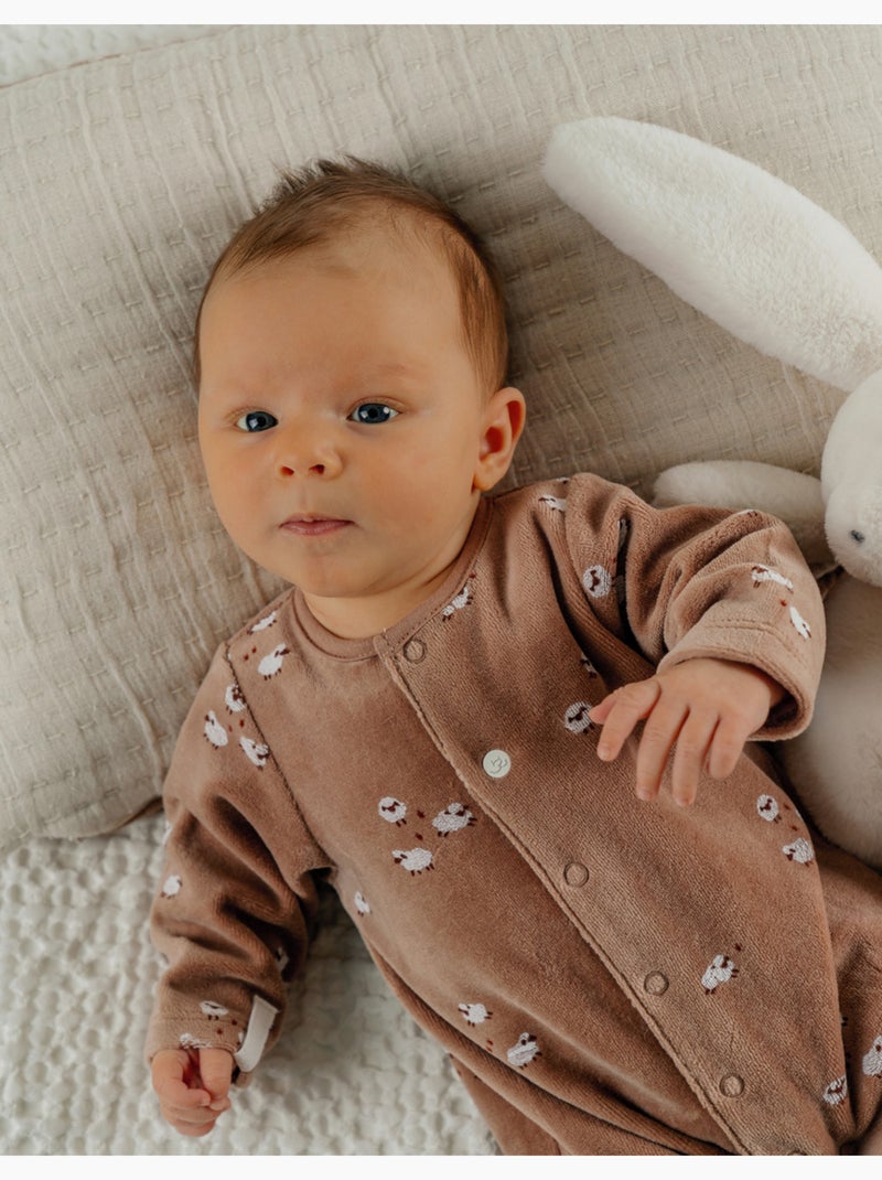 Lot de 2 pyjamas bébé en velours doux Noukie's Ecru - Kiabi