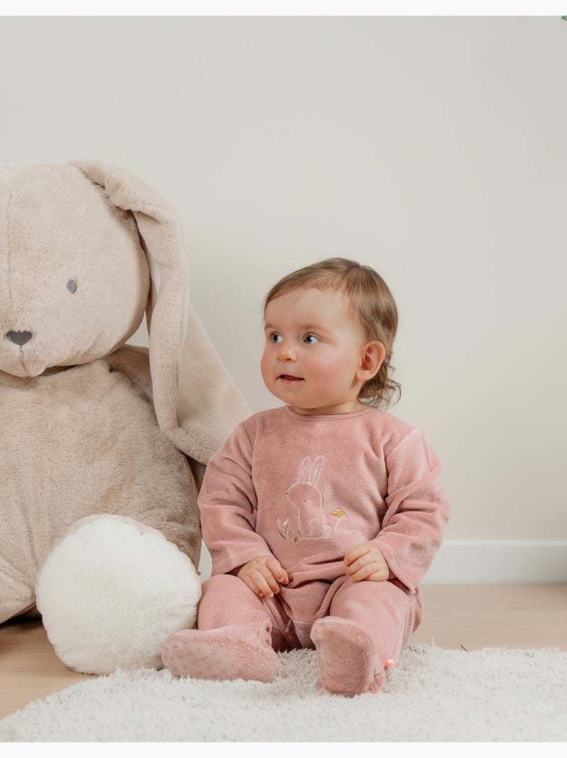 Lot de 2 pyjamas bébé en velours doux Noukie's Rose - Kiabi