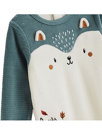 Lot de 2 pyjamas bébé en velours Ginkgo